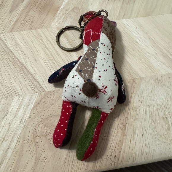 Handmade Patchwork Rabbit Keychain - Picture 5 of 5